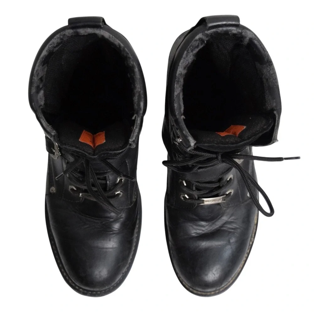 Harley-Davidson Faded Glory Mens 13 Black Leather Motorcycle Riding Boots 91003